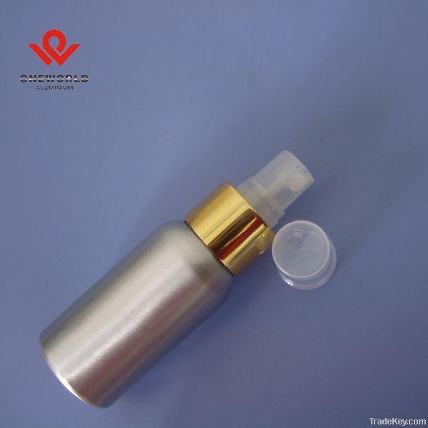 aluminum bottle with pump sprayer for lotion shampoo