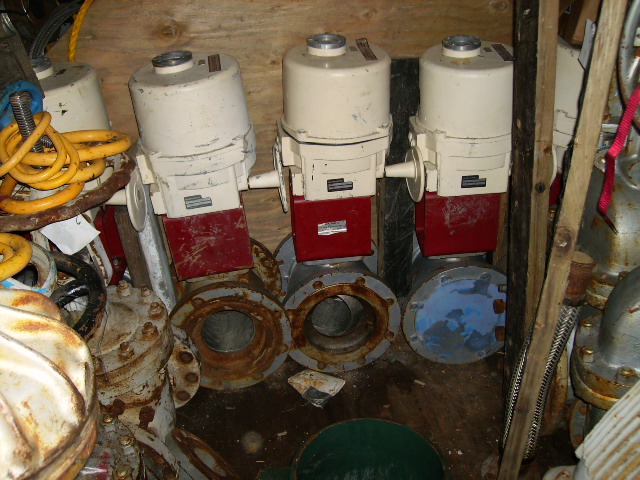 Unused 8" ball valves with electric actuators mounted