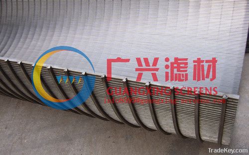 tilted wires panel screen for solid/liquid separation