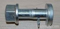 D bolt with pin washer and nut