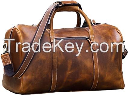 LEATHER HAND CARRY WEEKEND BAGS