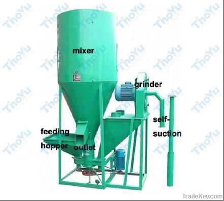 combinedanimal feed grinder and mixer machine