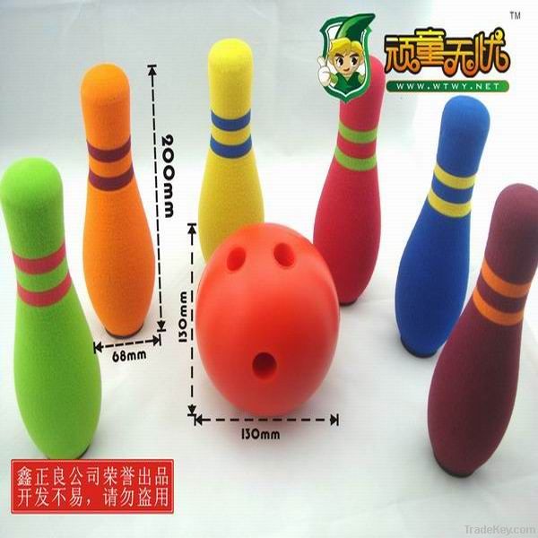 kids foam bowling toy set