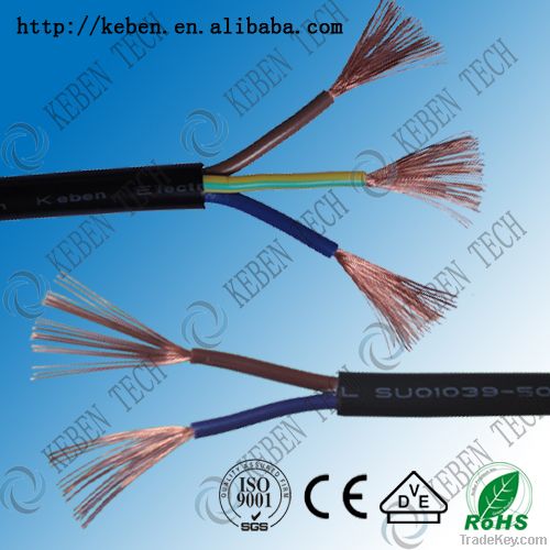 VDE H05VV-F 0.75mm2 copper power wire cable