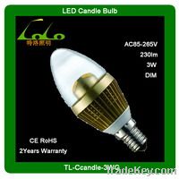 good energy saving dimmable 3W E14 LED candle bulb/led lamp lighting