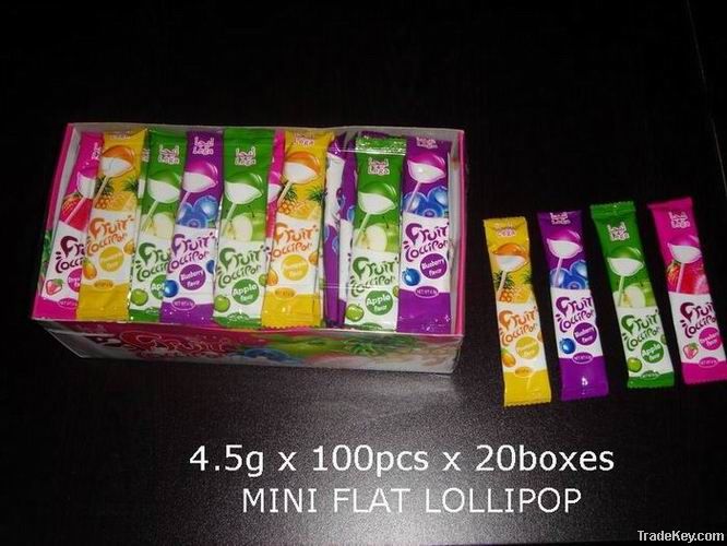 flat fruit lollipop