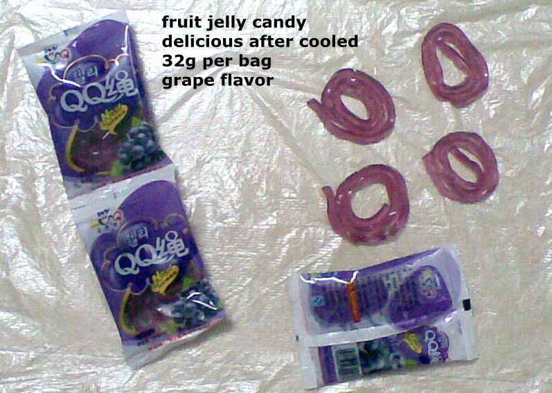 line shape jelly candy/pudding grape flavor