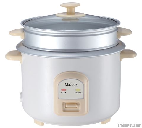 Durable Cylindrical Rice Cooker and Food Steamer