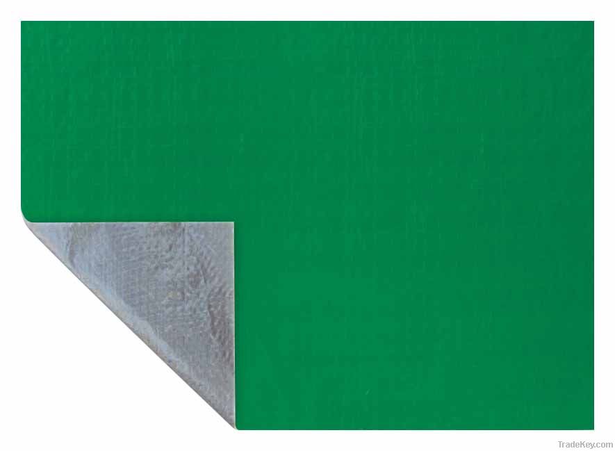 PE Tarpaulin - green and sliver color