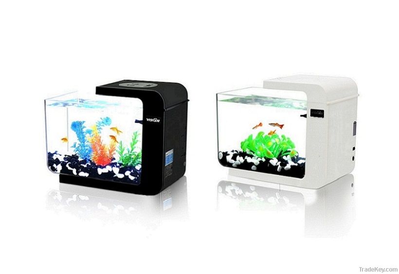 Acrylic Mini Aquarium MA-0200 (Black & white)