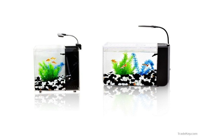 Acrylic Mini Aquarium MAS-0200 (Black & white)