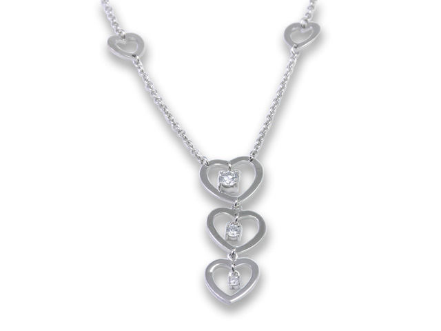 heart 925 sterling silver necklace