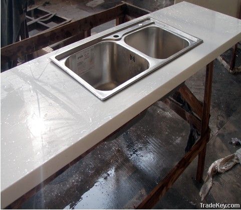 Crystal galss panel kitchen countertop