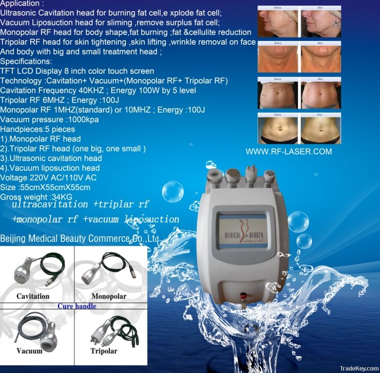 Newest ultracavitaion rf lipolysis&skin lifting slimming beauty machin