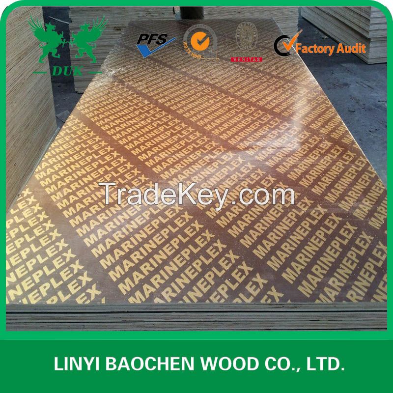 Brown film faced plywood with brand name