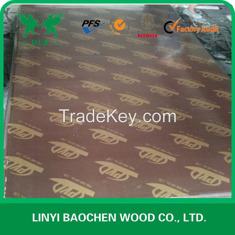 Vietnam market brown film faced plywood with brand name