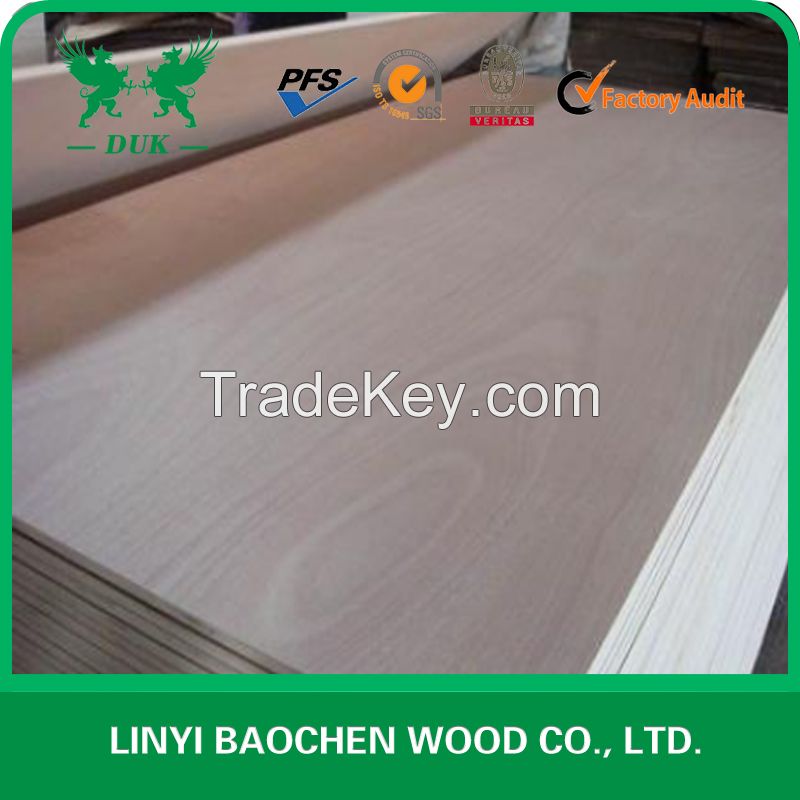 Two time hot press 16mm Okoume plywood 