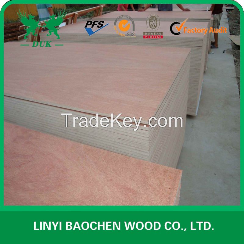 Two time hot press 16mm Okoume plywood