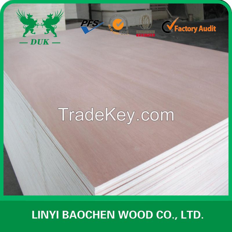 Furniture usage 16mm Okoume commercial plywood