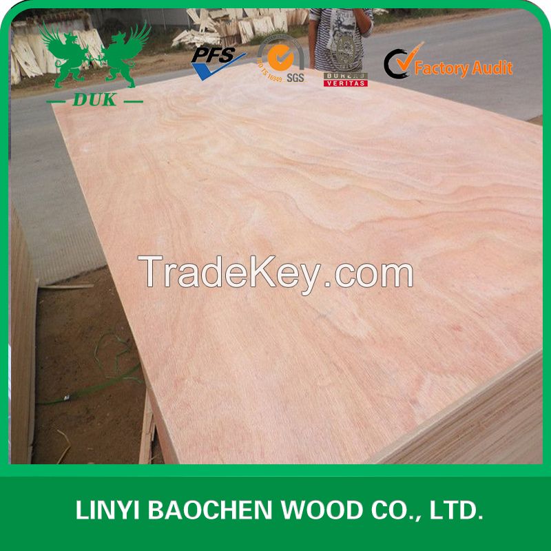 Two time hot press 16mm Okoume plywood
