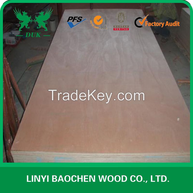 Israel market hardwood core 16mm Okoume plywood 