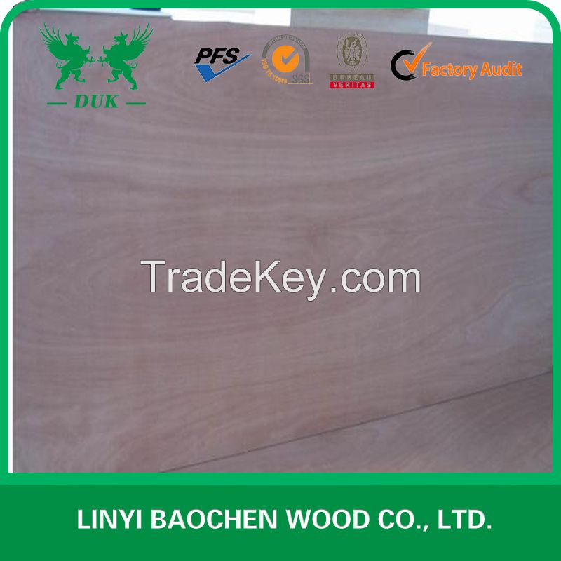 Furniture usage 16mm Okoume commercial plywood