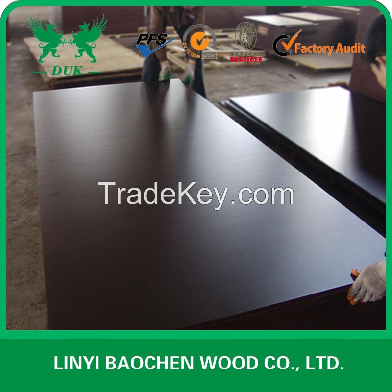 4ft * 8ft Black Film faced plywood with poplar core