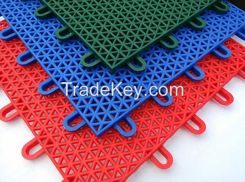 Outdoor interlocking floor tiles plastic flooring,