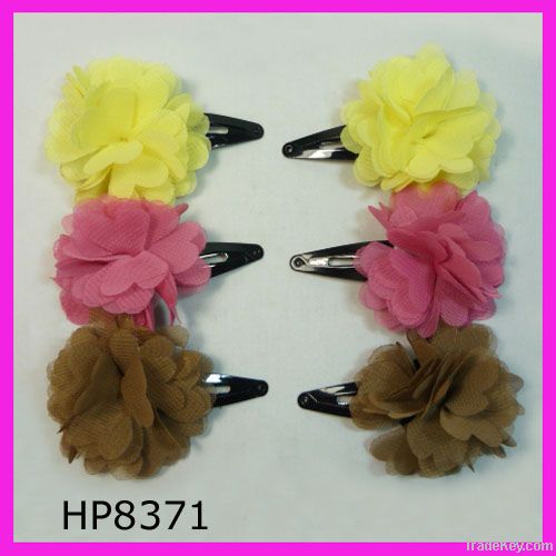 6pcs/set kid's chiffon rosette hair pin