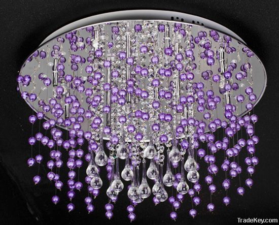 purple ball crystal chandelier