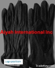 Pure cotton glove (Black) PVC dot