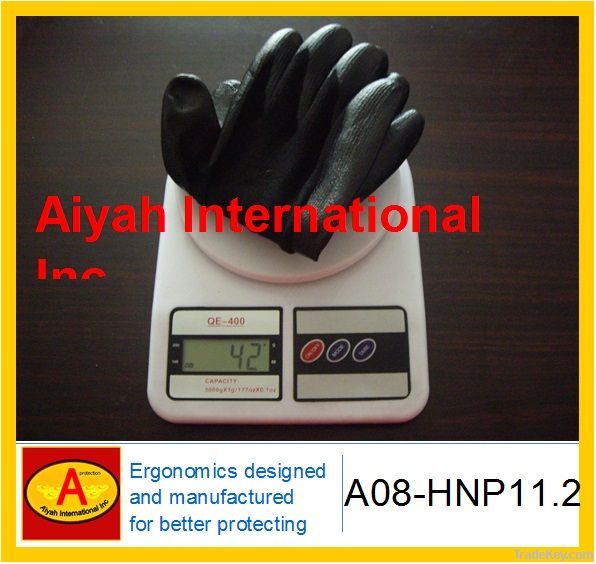 Nitrile glove 13g polyster liner nitrile glove CE standard coated glov