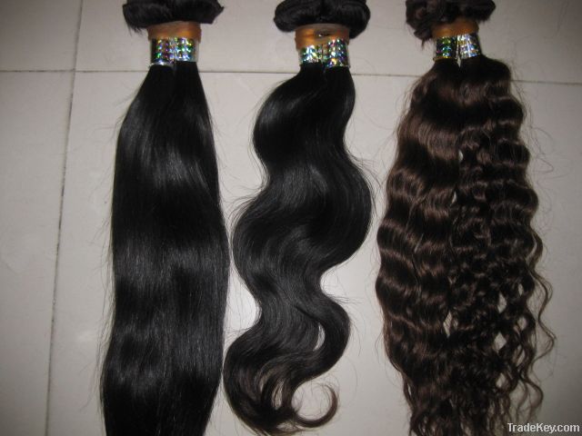 100% Cambodian remy human hair natural slightly waved Mongolian new