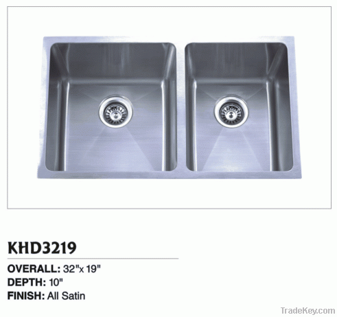 Double Bowl Kitchen Stainless Steel Sink of KHD3219
