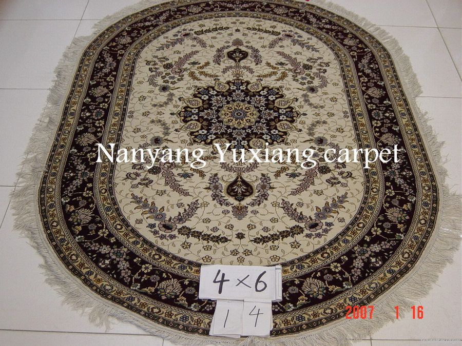 4X6ft 300lines turkish  hand made silk carpet