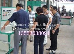 Automatic continuous foaming machine with double head