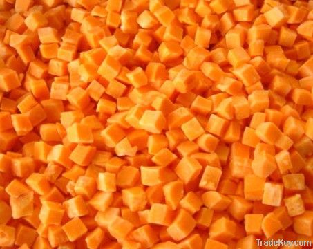 Frozen carrot dices/wave cuts/slices/strips