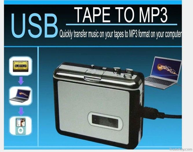 USB cassette and tape converter to iPOD MP3 CD portable player