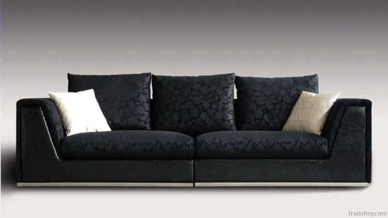 Fabric and leather sofas