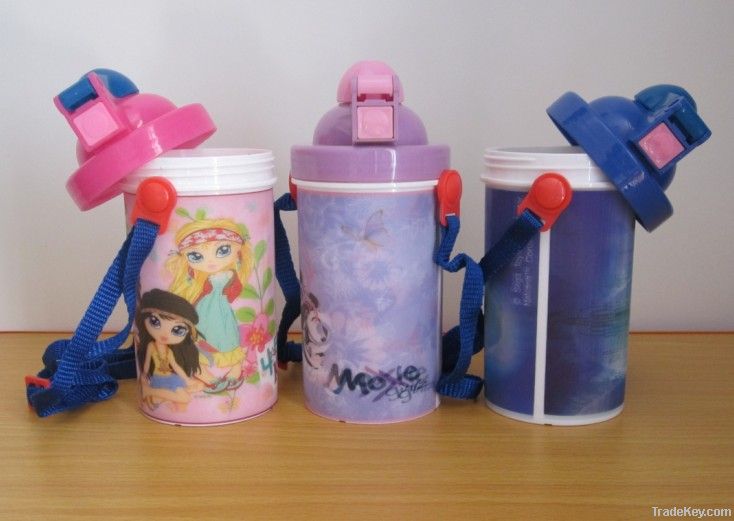 3D kids plastic drink water bottle