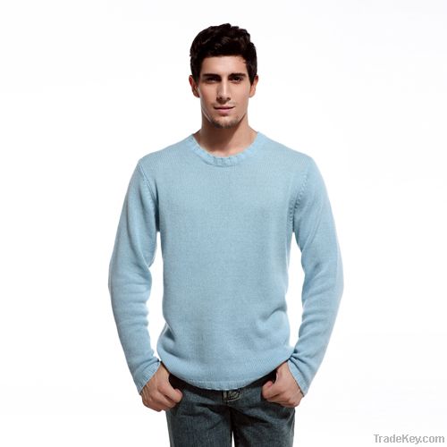 Custom-made Men's cashmere crew neck sweater