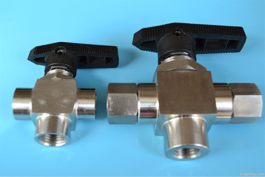 High pressure ball valve NPT valve 3-way L-port ball valve