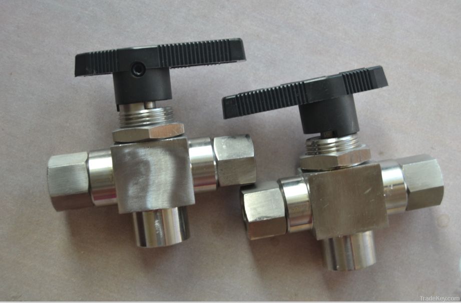 High pressure thread ball valve 1/4" L-port ball valve