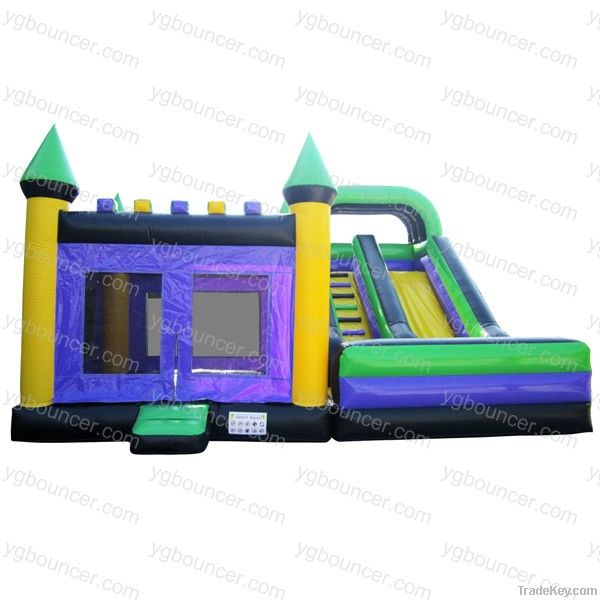 Purple Inflatable Bounce Slide Combination