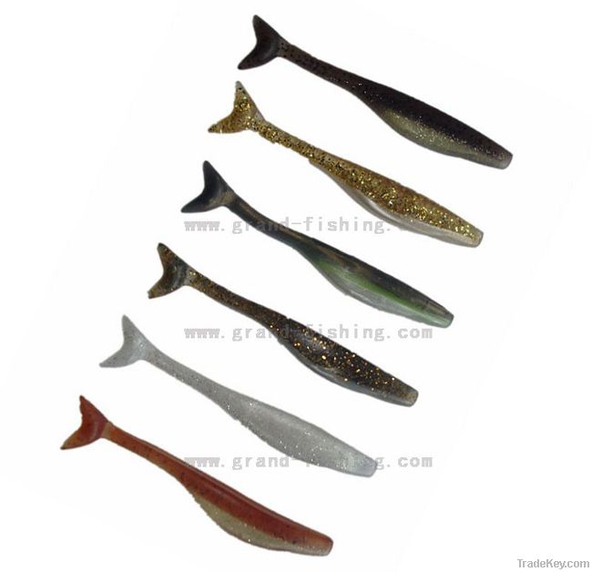 Plastic soft fishing lures