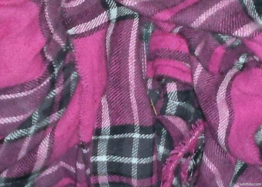 100% cotton yarn dyed flannel 57/8" stocklot fabric