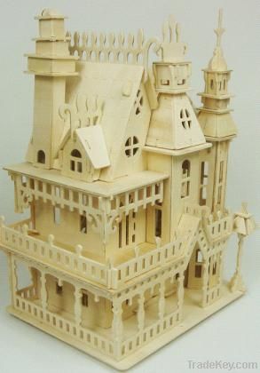 3D Wooden Puzzle kit DIY Building models Dream Villa