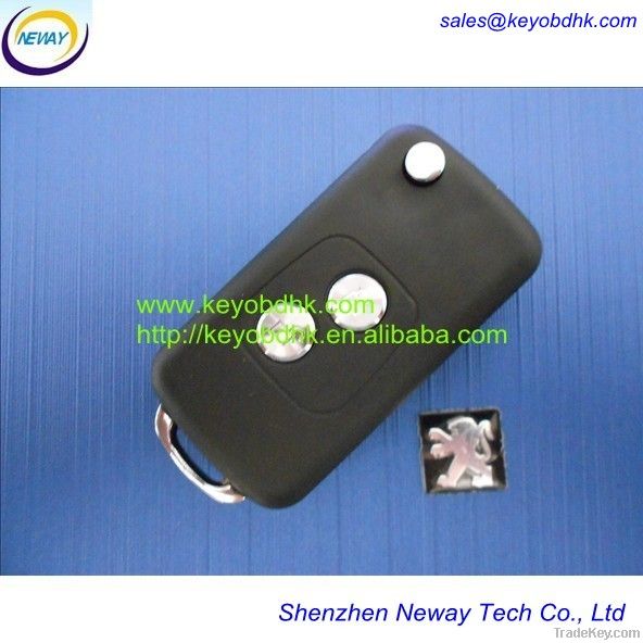 Peugeot transponder key shell 2 buttons