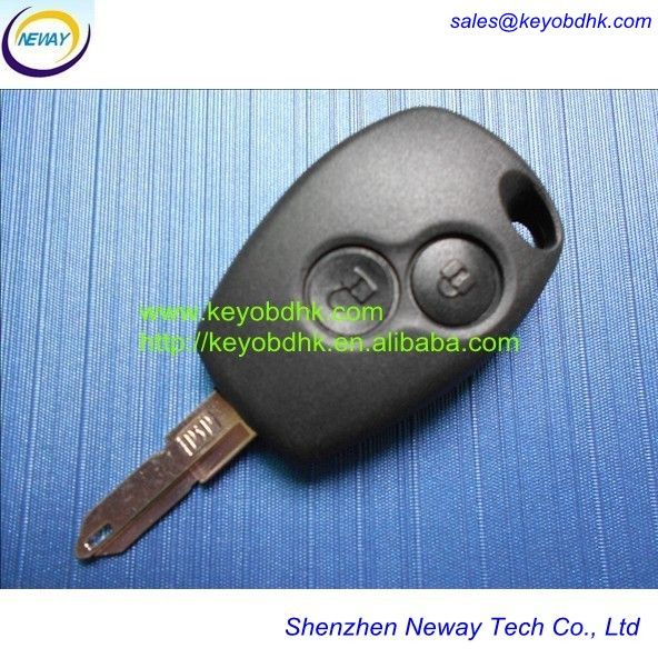 Renault 2 button transponder key blank