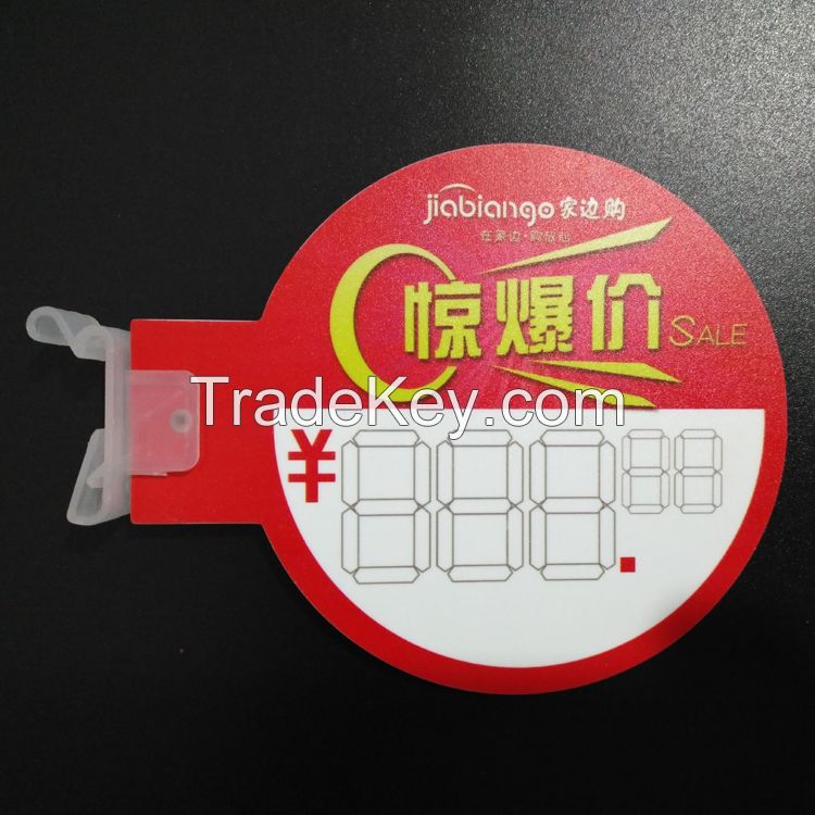 PP Label Sign Holder with Clip for Promotion